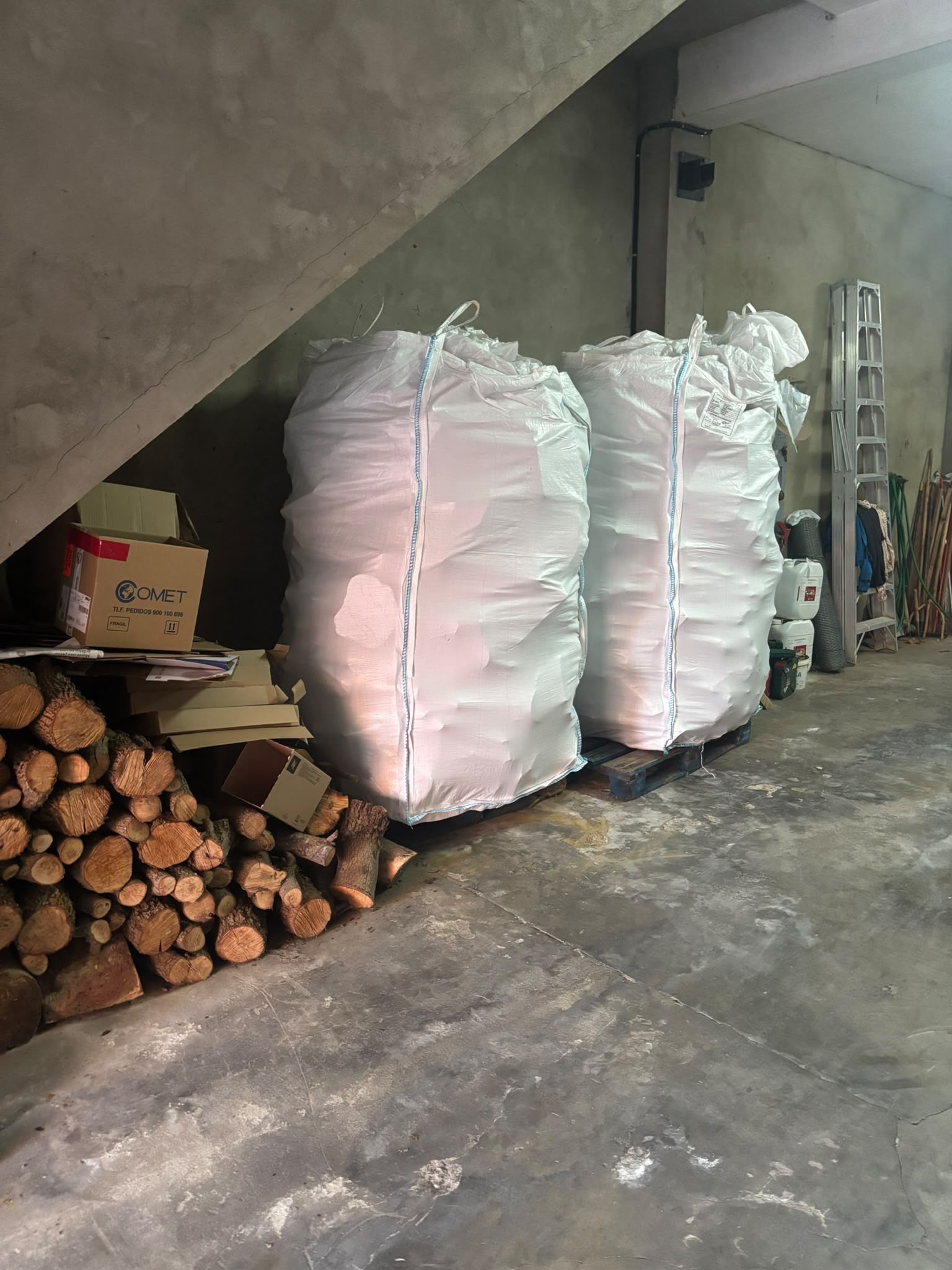 Bigbags de leña seca lista para arder